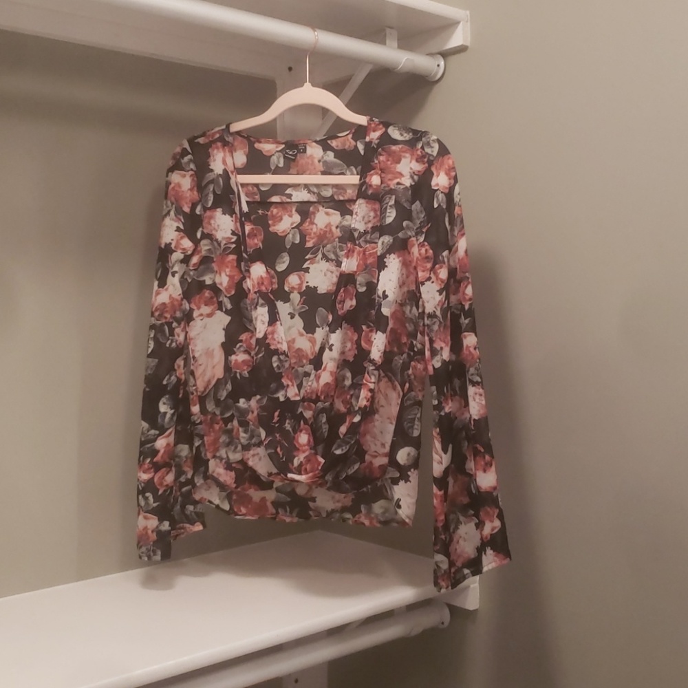 Sheer floral top